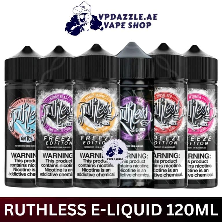 Ruthless Vapor 120ml E Liquid all flavor 3mg