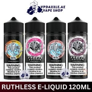 Ruthless Vapor 120ml E Liquid all flavor 3mg