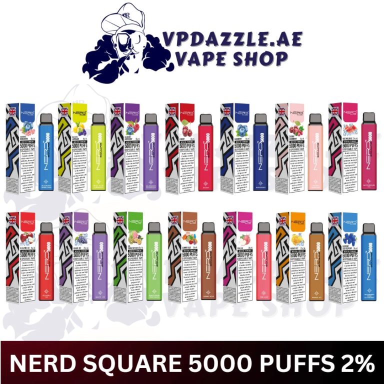 The NERD SQUARE 5000 PUFFS is a revolutionary new device for vaping