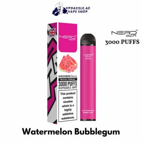 Nerd Bar Watermelon Bubblegum 3000 Puffs