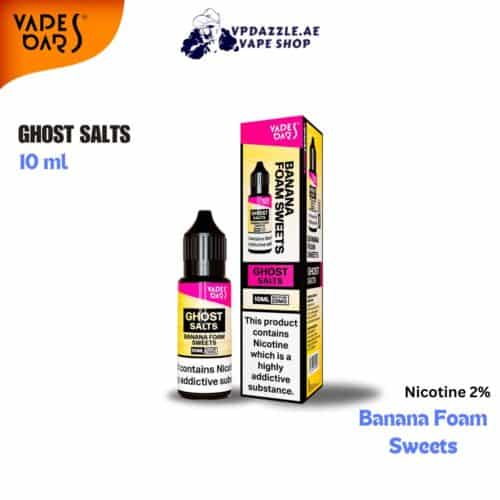 Vapes Bars Ghost Salts 10ML Banana Foam Sweets