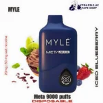 Myle Meta 9000 Puffs Disposable Vape Iced blueberry in UAE