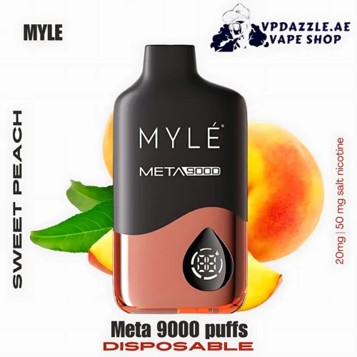 Myle Meta 9000 Puffs Disposable Vape sweet peach in UAE