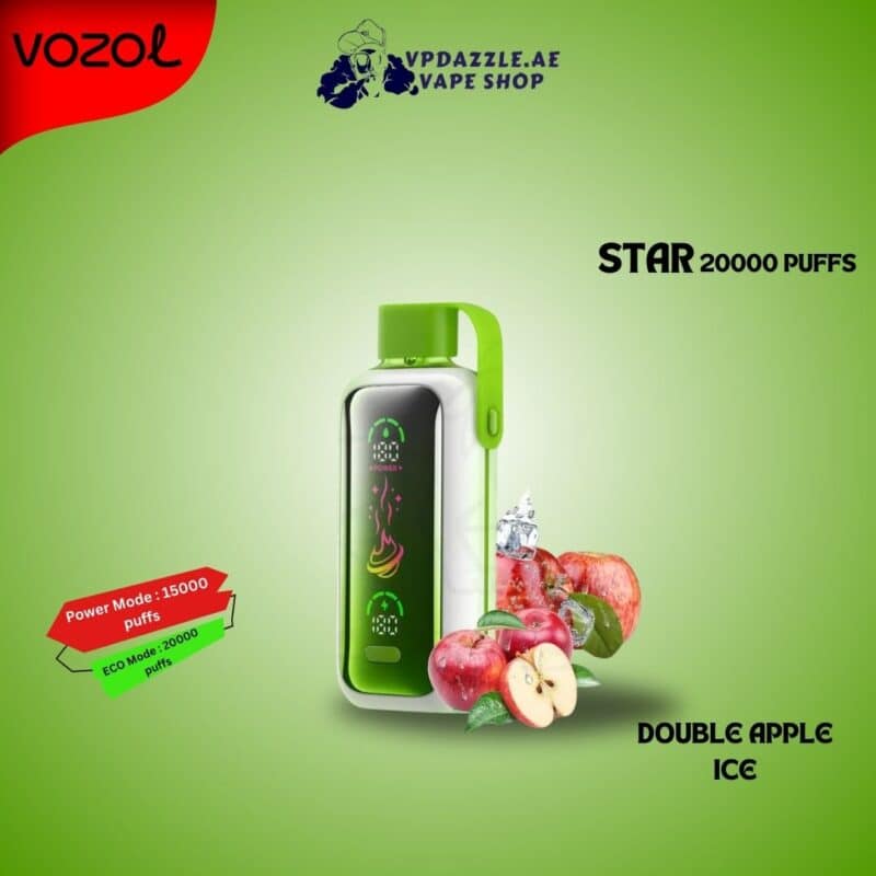 vozol star double apple ice 20000 puffs