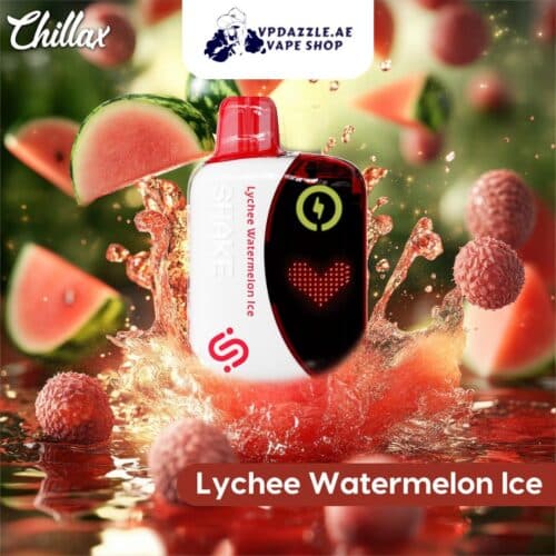 Chillax Shake lychee watermaelon ice flavours 22000 Puffs