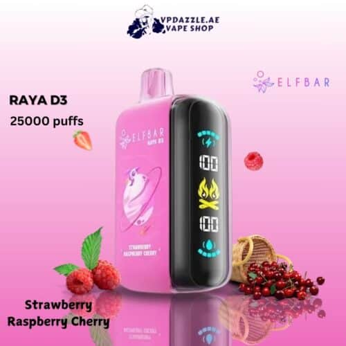 ElfBar Raya D3 Strawberry Raspberry Cherry 25000 puffs