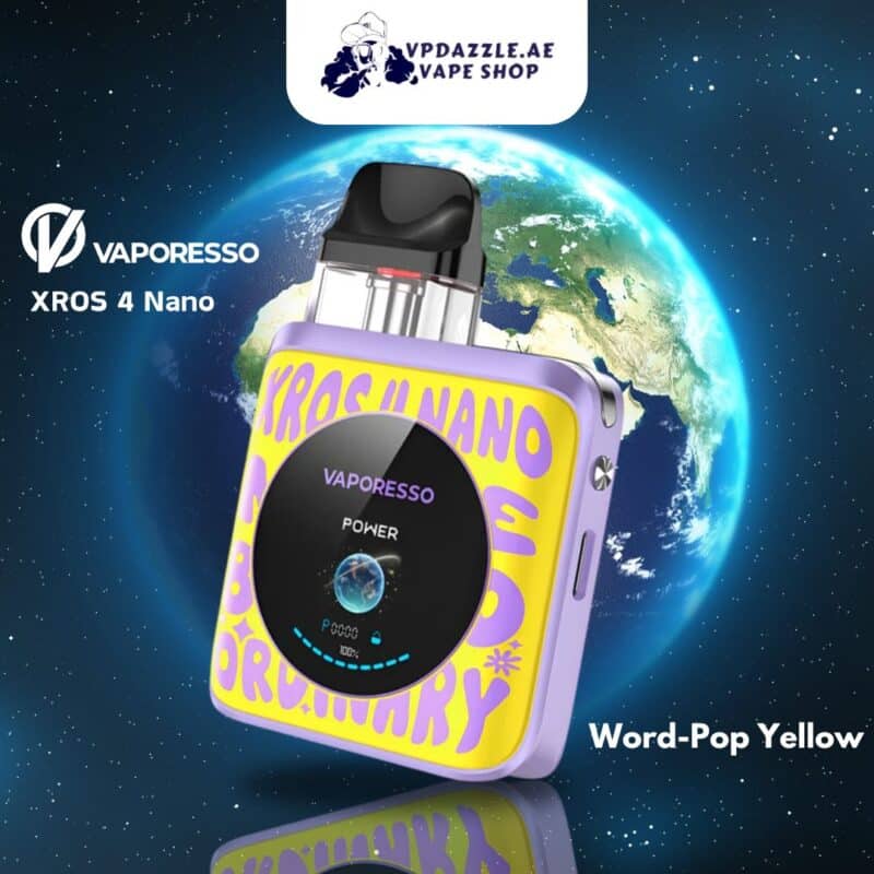 Vaporesso Xros 4 Nano Pod Word-Pop Yellow color