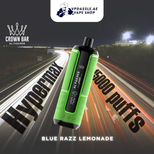 crown bar al fakher hypermax blue razz lemonade 15000 puffs