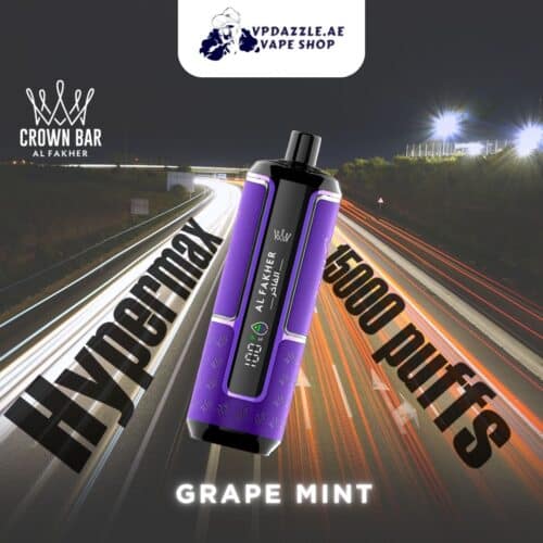 crown bar al fakher hypermax grape mint 15000 puffs