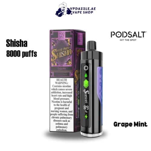 Pod salt shisha Grape Mint 8000 puffs