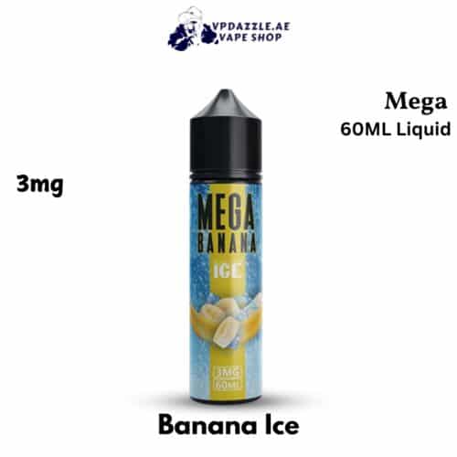 MEGA 3MG 60ML Bottle Liquid Freebase Banana Ice