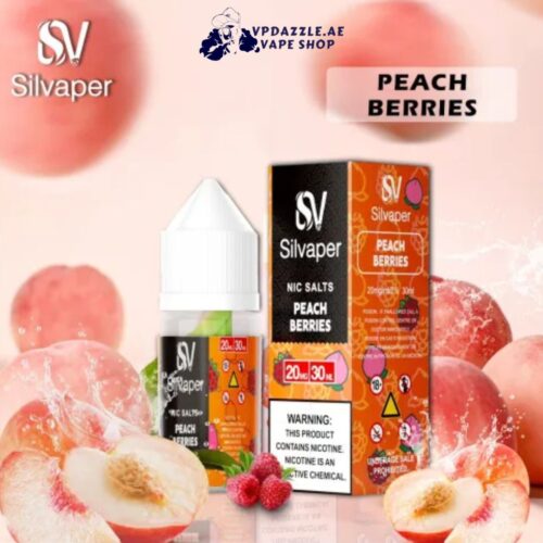 Silvaper Salt Nic 20mg 30ml E-Liquid Peach Berries