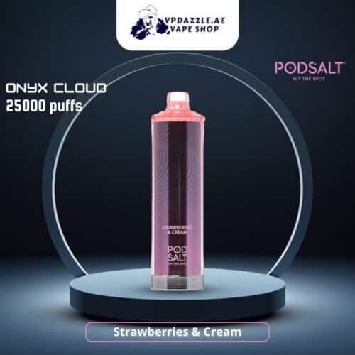 Pod Salt Onyx Cloud Strawberries & Cream 25000 Puffs